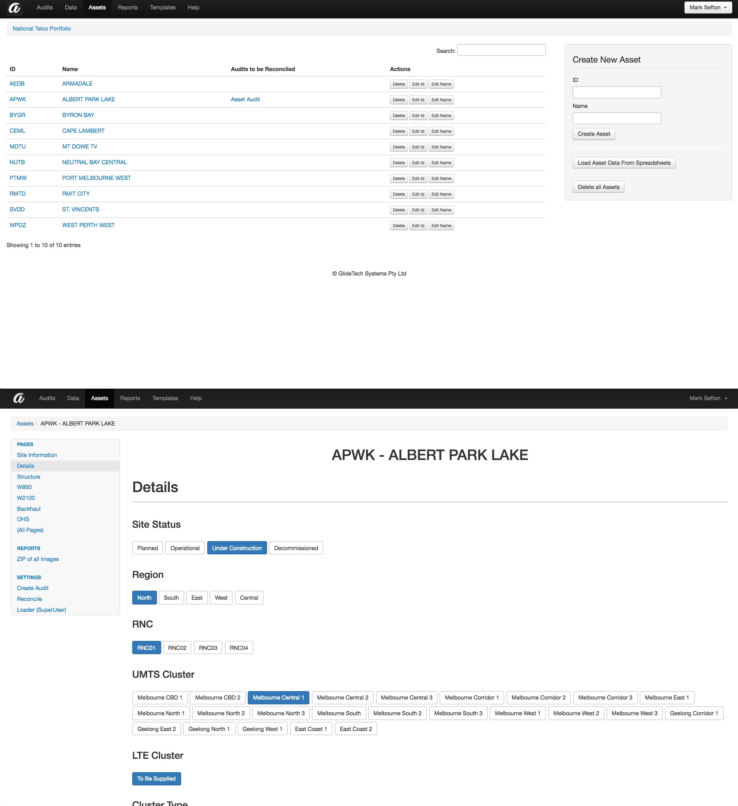 Example Asset Portfolio